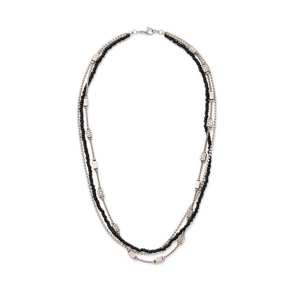 Elegant Black Beaded Necklace